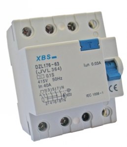 XBS 4pol 100A 300mA fi relé lüktető egyenáramra nem érzékeny/Pl:12V halo.rend./